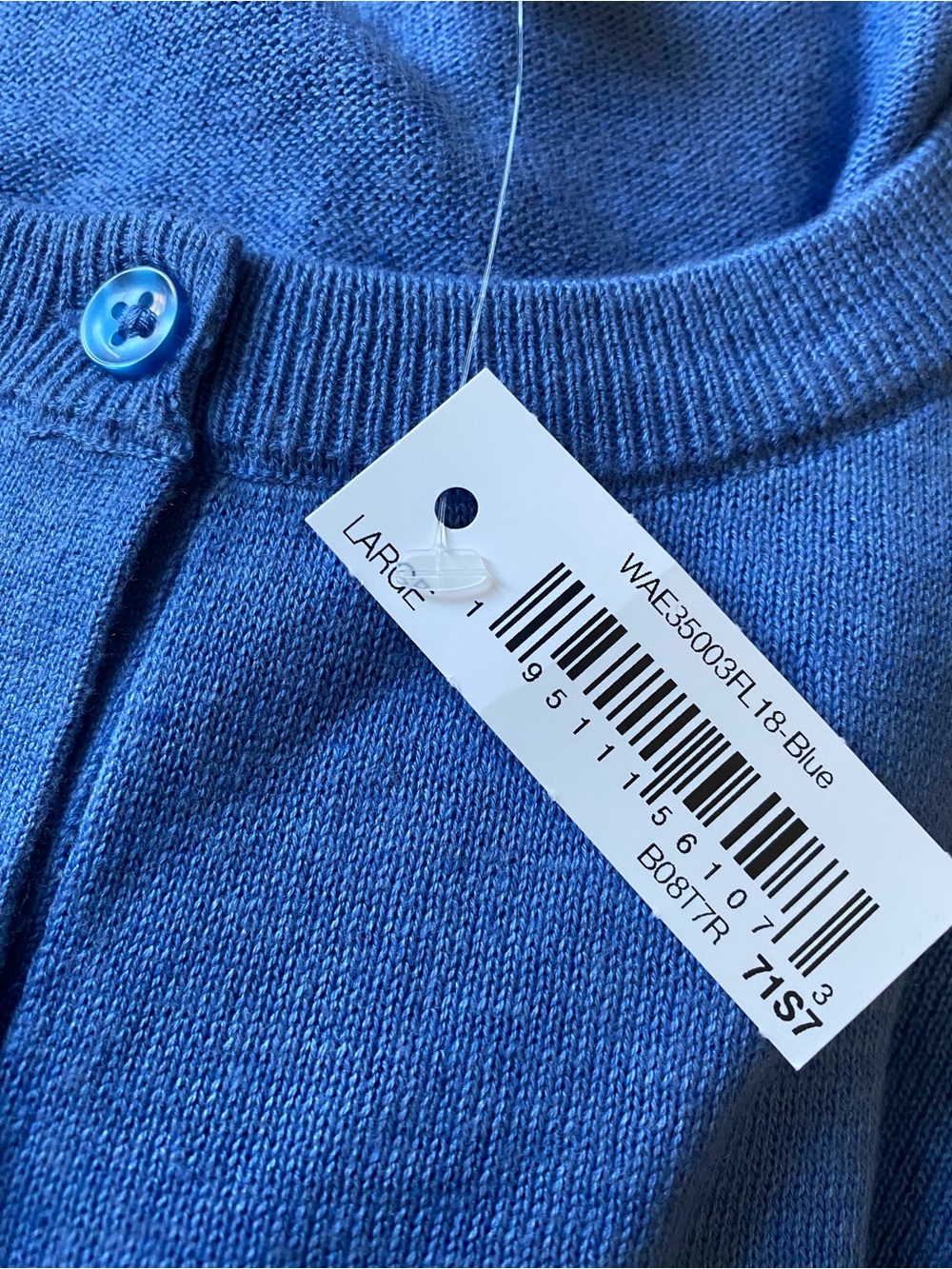Amazon Essentials Soft Blue Button-Front Cardigan - Picture 6 of 6
